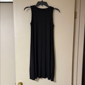 Time and Tru Black Midi Dress with pockets